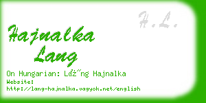 hajnalka lang business card